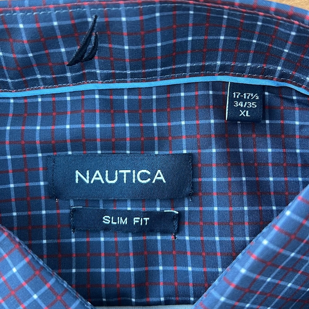 Nautica Men’s button down slim shirt size XL new - Picture 5 of 13